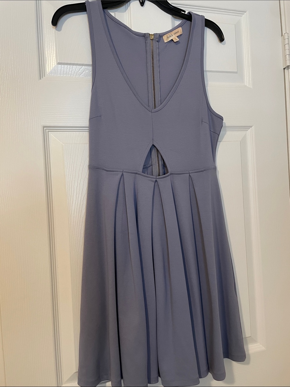 Black Swan Lavender Sleeveless Fit-and-Flare Mini Dress